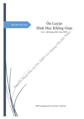 Toán 12 - Ôn luyện hình học không gian